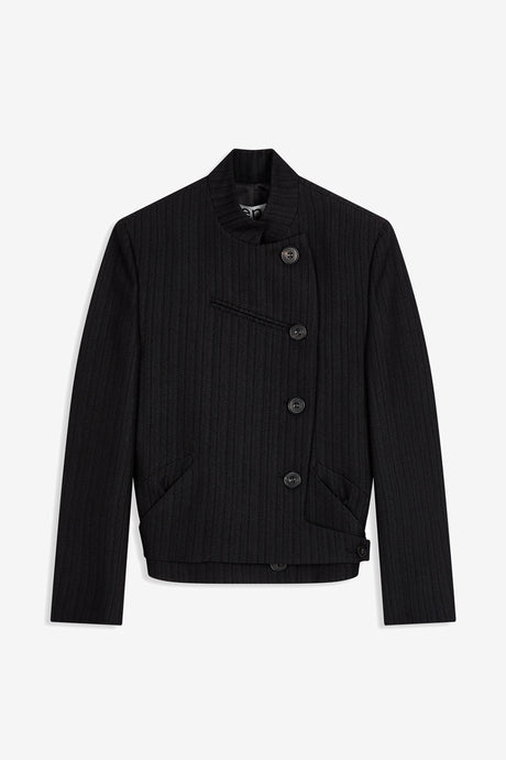 STRIPE DOUBLE-BREASTED BLAZER