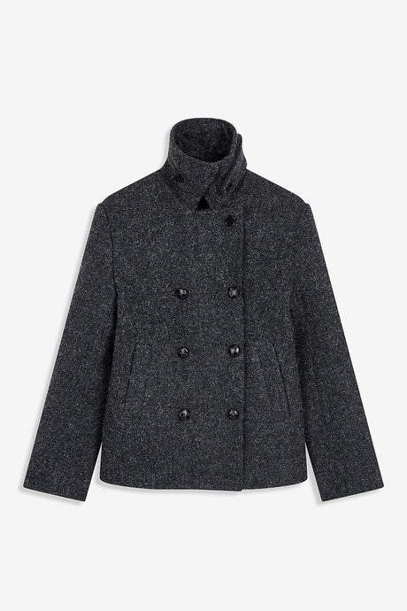 WIRE COLLAR PEACOAT