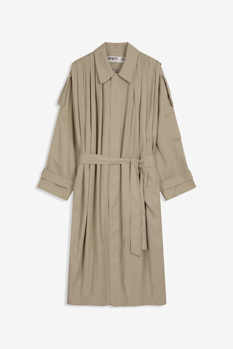 OVER SHIRRED TRENCH COAT