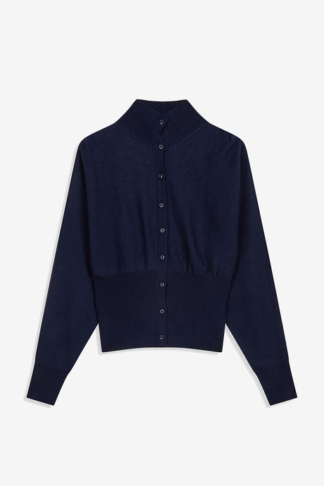 BUTTON UP BLOUSON CARDIGAN