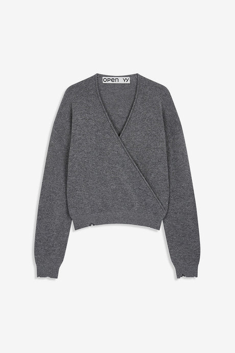WOOL CRISS CROSS WRAP KNIT