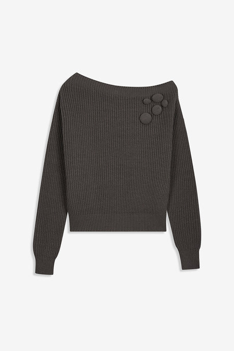 BADGE APPLIQUÉ KNIT PULLOVER