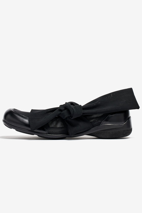 MESH RIBBON BALLET FLATS