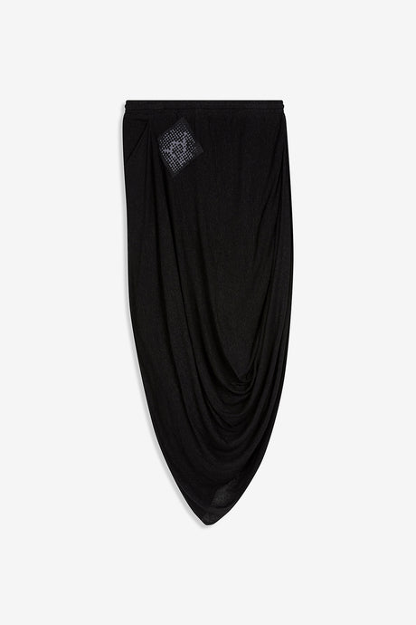 DRAPED LINEN SKIRT