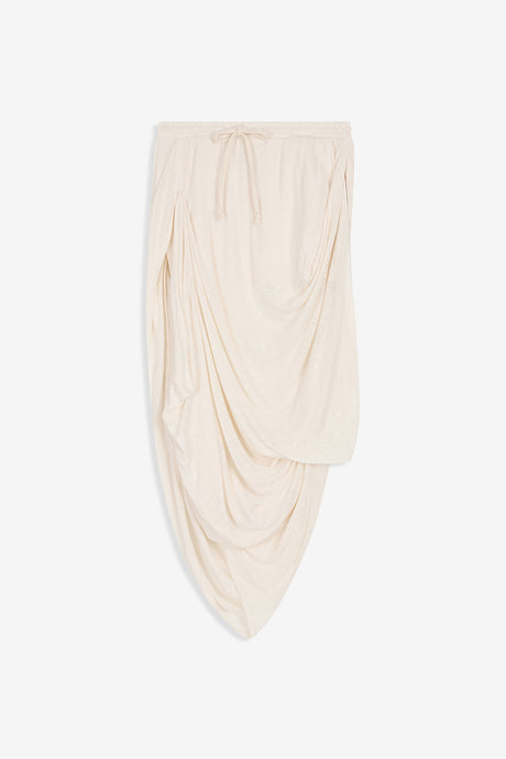 DRAPED LINEN SKIRT