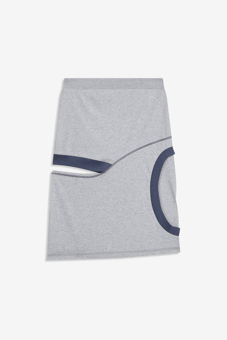 COLOR BLOCK PANEL CUTOUT SKIRT