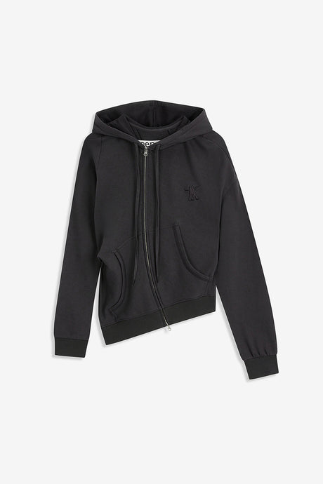 SLANT ZIP HOODIE