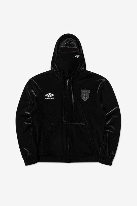 VELVET MASKED ZIP HOODIE