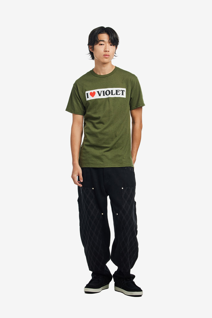 I LOVE VIOLET TEE - WORKSOUT WORLDWIDE