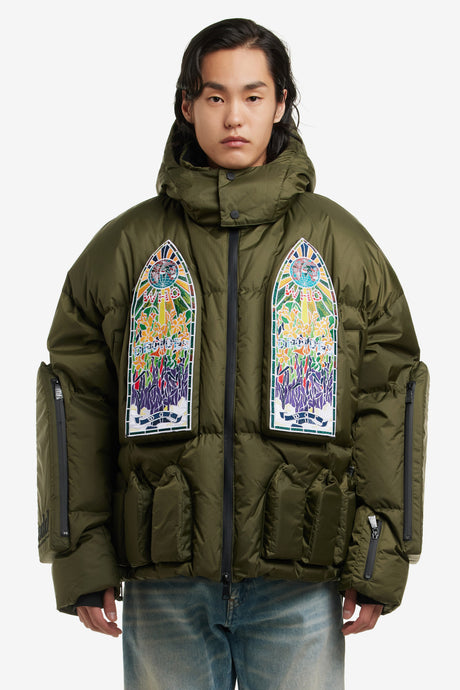 DOWN BOMBER WITH DETACHABLE HOOD