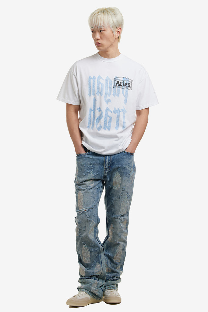 RHINESTONE WASHED DENIM - WORKSOUT WORLDWIDE