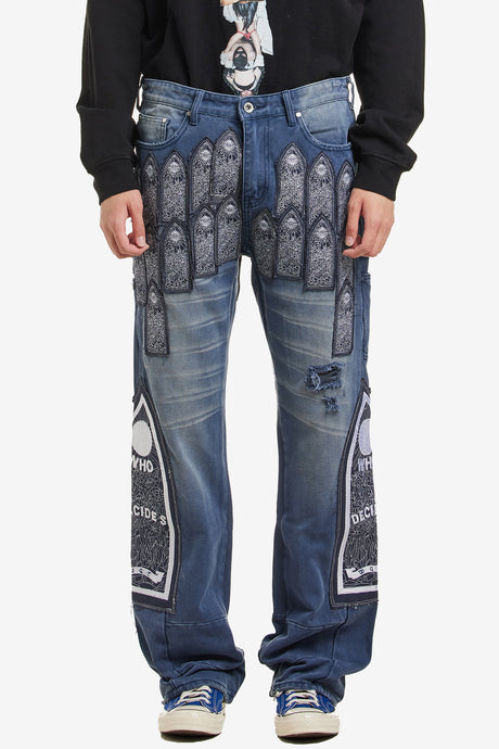 PATCHED ARCH EMBROIDERED PANT