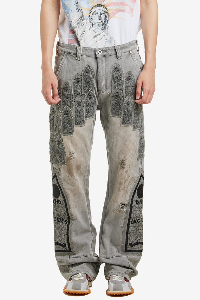 PATCHED ARCH EMBROIDERED PANT - WORKSOUT WORLDWIDE