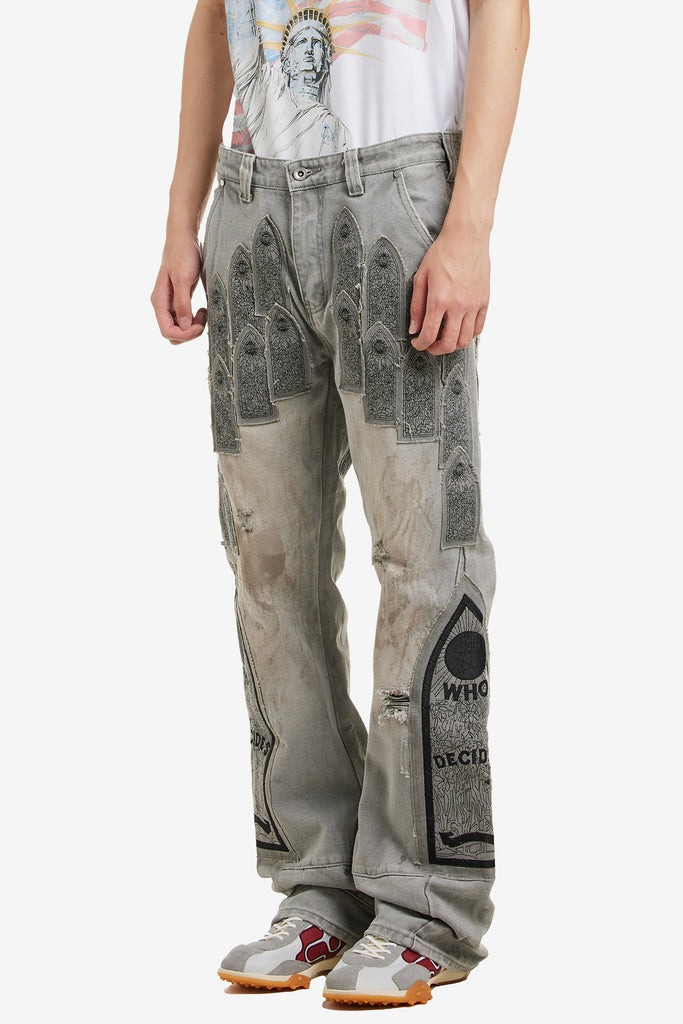 PATCHED ARCH EMBROIDERED PANT - WORKSOUT WORLDWIDE