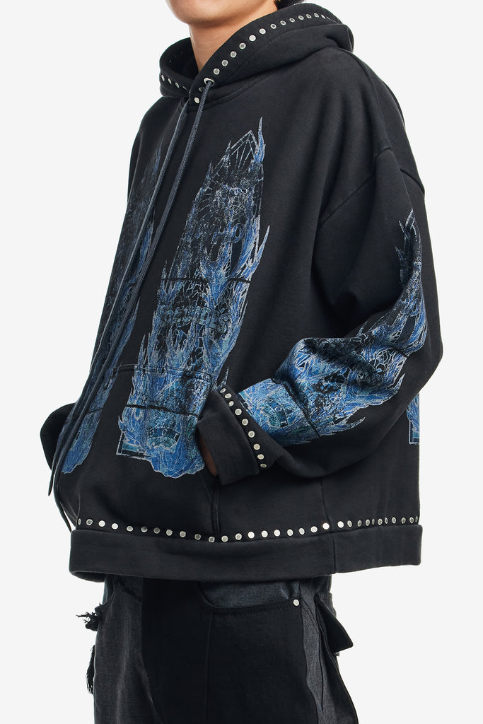 FLAME GLASS HOODED PULLOVER - WORKSOUT WORLDWIDE