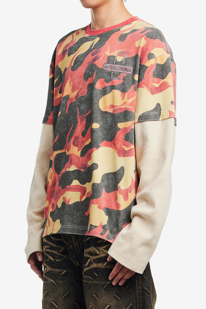 FLAME CAMO DOUBLE JERSEY - WORKSOUT WORLDWIDE
