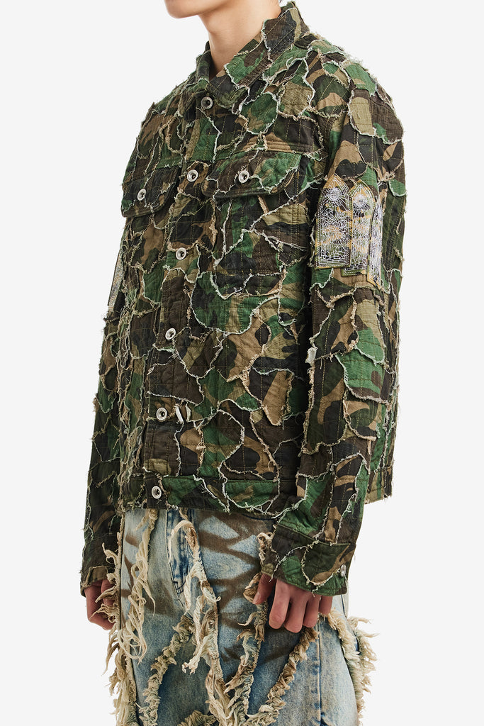 CAMO TRUCKER JACKET - WORKSOUT WORLDWIDE