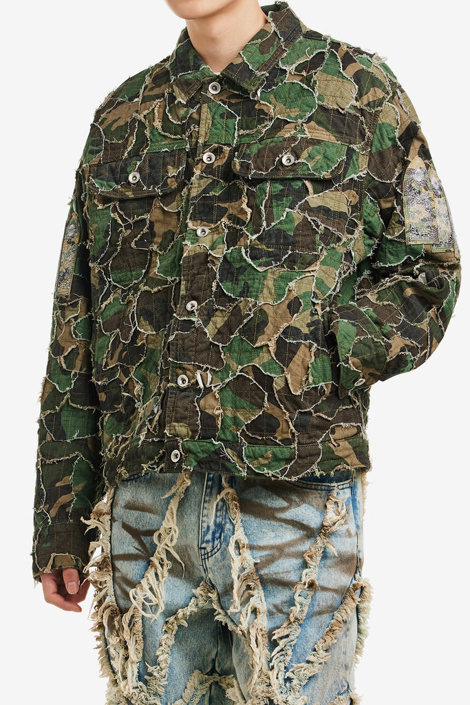 CAMO TRUCKER JACKET - WORKSOUT WORLDWIDE