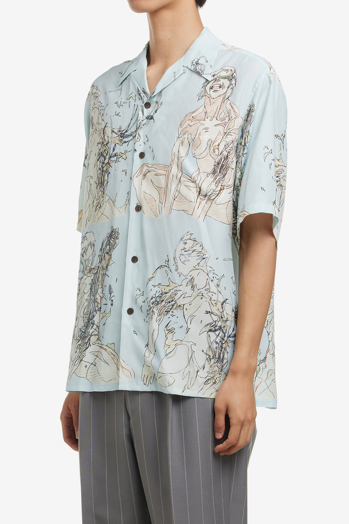 GHOST IN THE SHELL / S/S HAWAIIAN SHIRT ( TYPE-5 ) - WORKSOUT WORLDWIDE