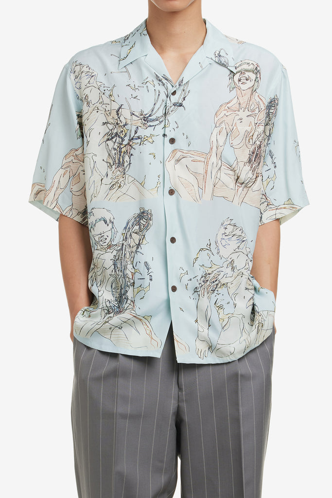 GHOST IN THE SHELL / S/S HAWAIIAN SHIRT ( TYPE-5 ) - WORKSOUT WORLDWIDE