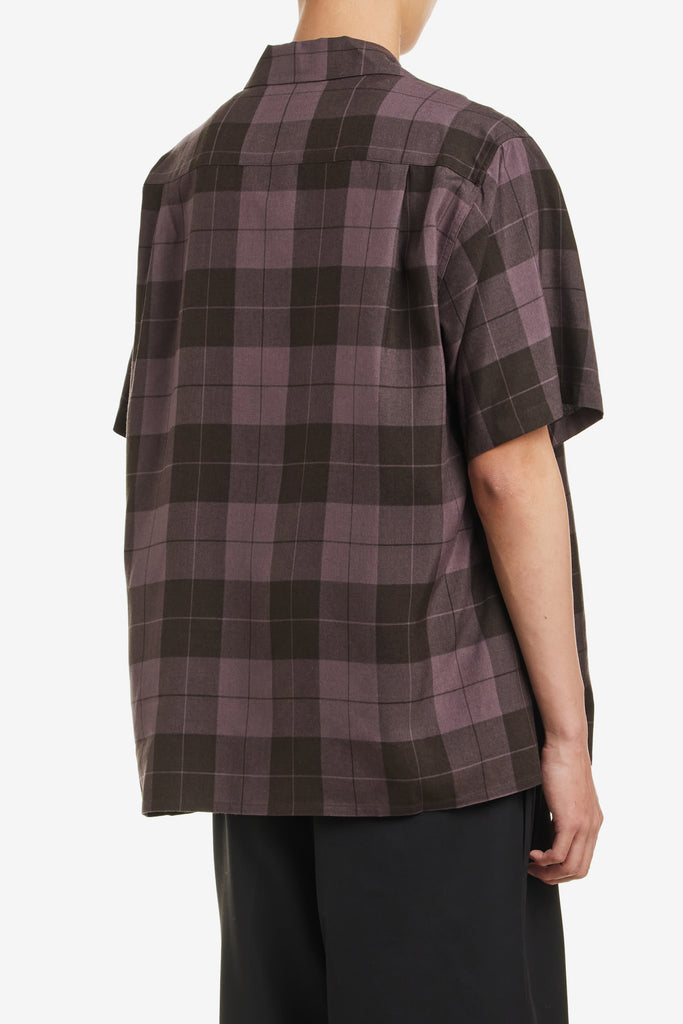 OMBRE CHECK OPEN COLLAR SHIRT S/S ( TYPE-3 ) - WORKSOUT WORLDWIDE