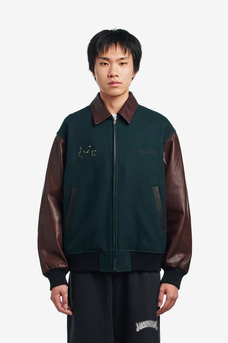 LEATHER VARSITY JACKET