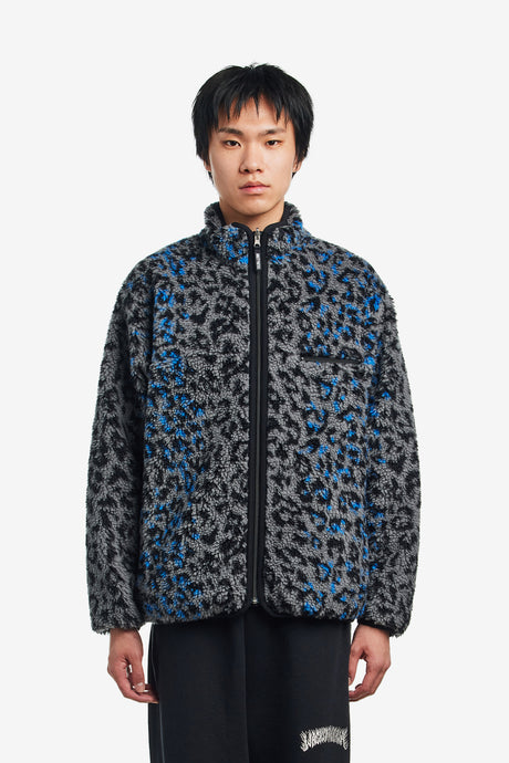 REVERSIBLE LEOPARD BOA JACKET