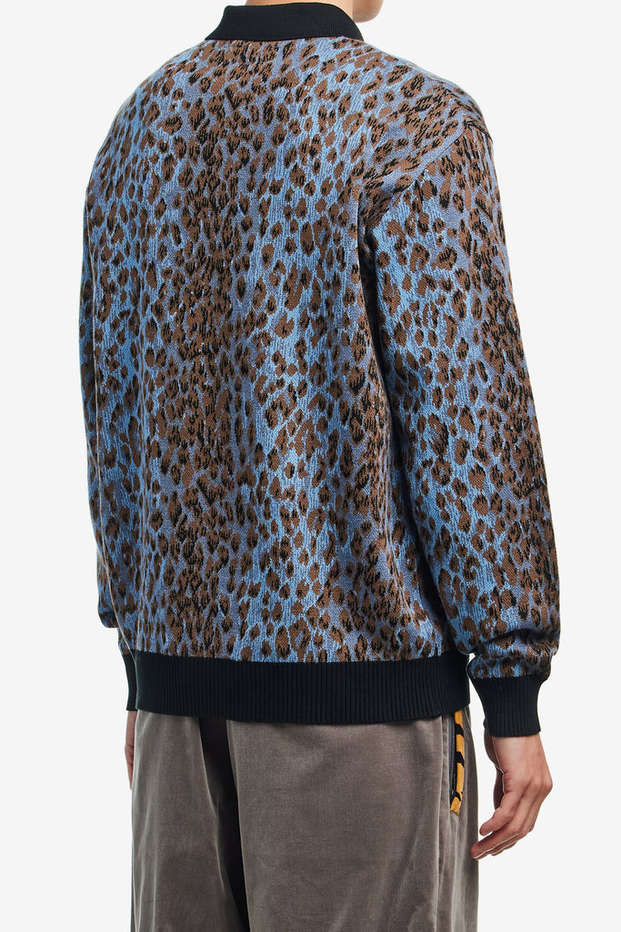 LEOPARD KNIT POLO SHIRT - WORKSOUT WORLDWIDE