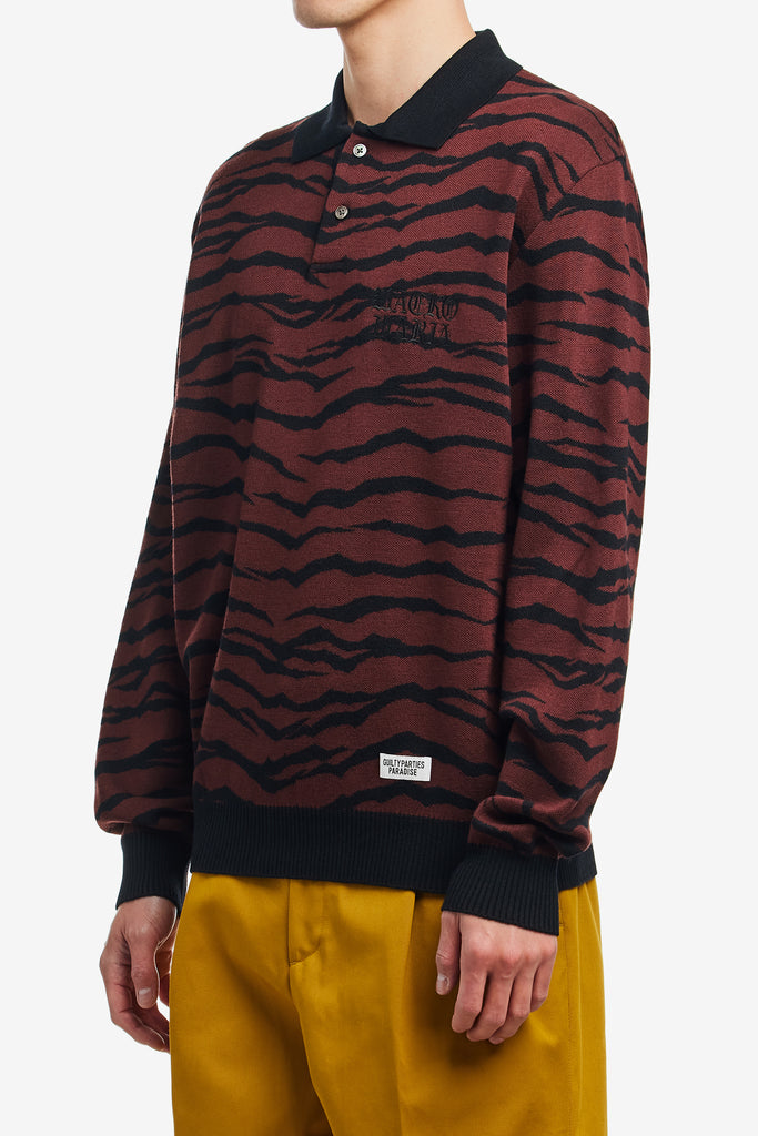TIGER KNIT POLO SHIRT - WORKSOUT WORLDWIDE