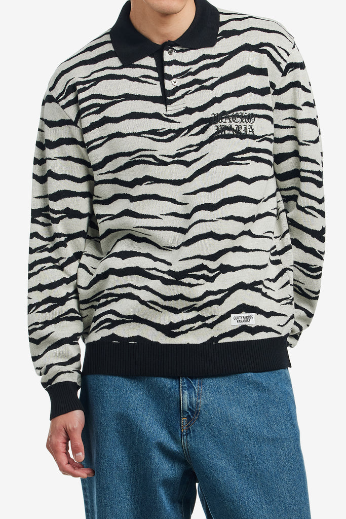 TIGER KNIT POLO SHIRT - WORKSOUT WORLDWIDE