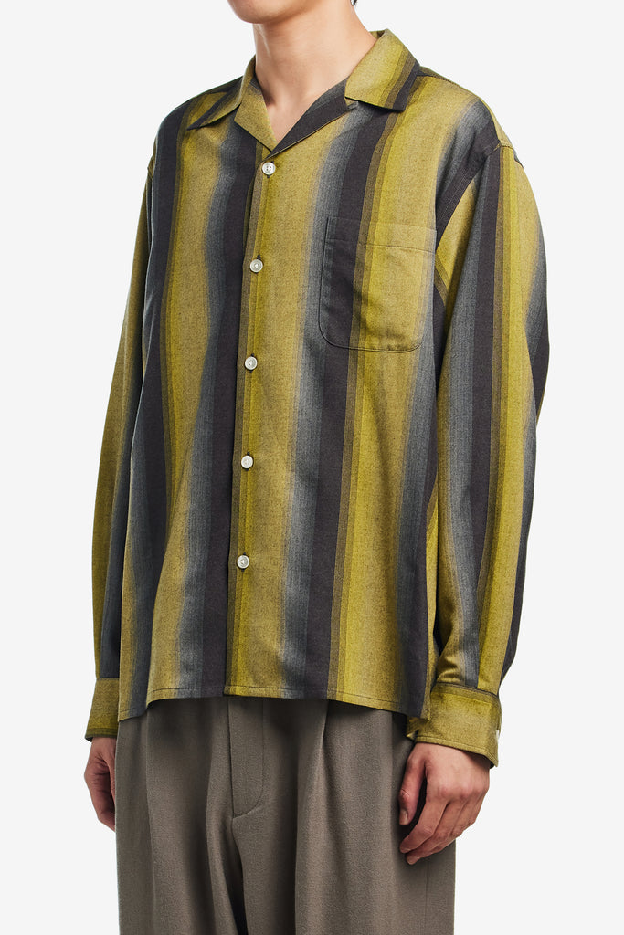 STRIPED OPEN COLLAR SHIRT L/S - WORKSOUT WORLDWIDE