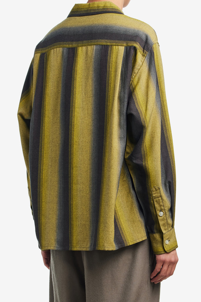 STRIPED OPEN COLLAR SHIRT L/S - WORKSOUT WORLDWIDE