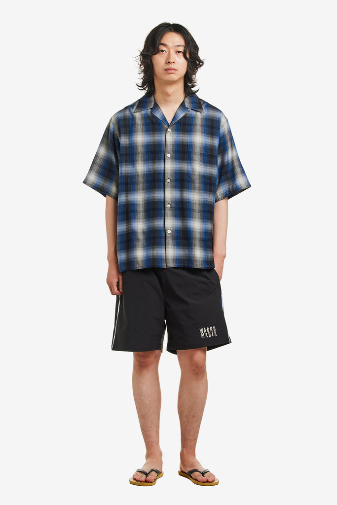 OMBRE CHECK OPEN COLLAR SHIRT S/S ( TYPE-2 ) - WORKSOUT WORLDWIDE