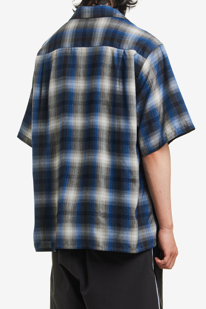 OMBRE CHECK OPEN COLLAR SHIRT S/S ( TYPE-2 ) - WORKSOUT WORLDWIDE
