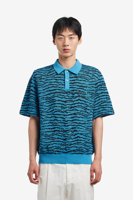 TIGER KNIT POLO SHIRT