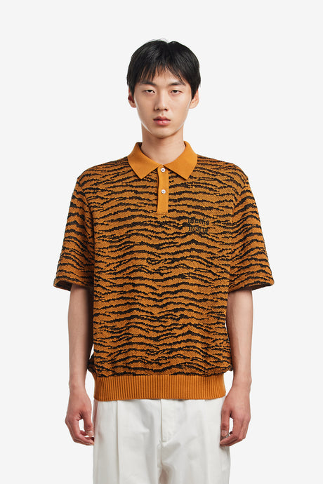 TIGER KNIT POLO SHIRT