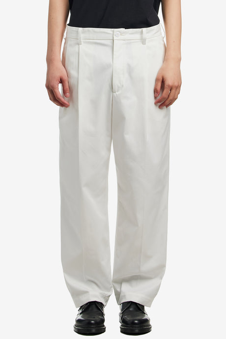 DOUBLE PLEATED CHINO TROUSERS