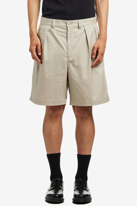 DOUBLE PLEATED CHINO SHORT TROUSERS