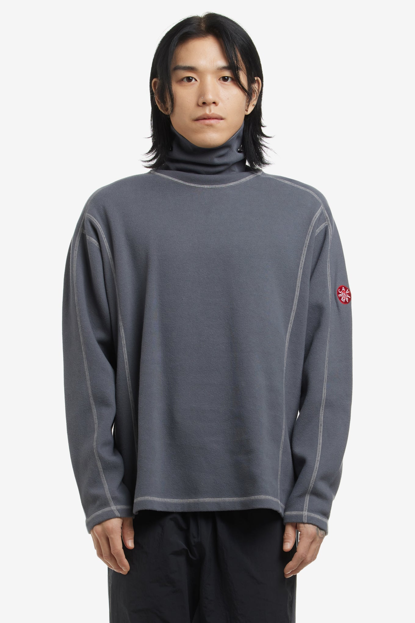 TURTLE NECK DBL KNT LONG SLEEVE T