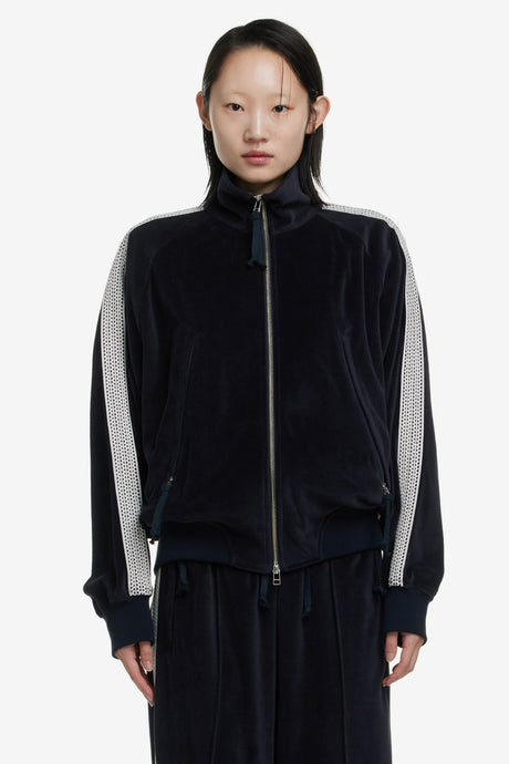LACE VELOUR TRACK JACKET