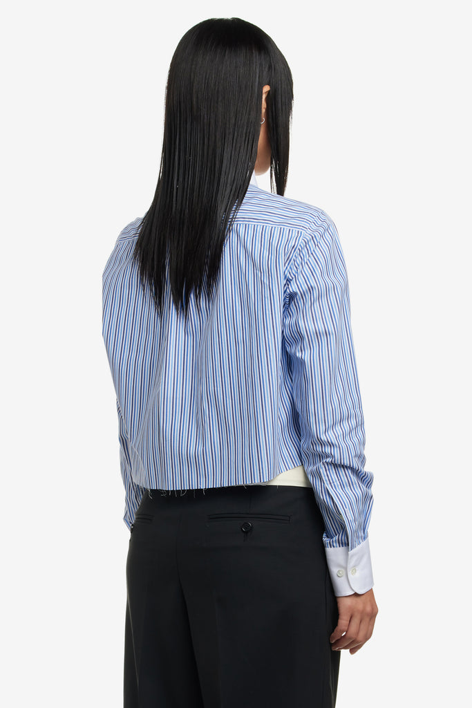 CROPPED CONTRAST COLLAR SHIRT - WORKSOUT WORLDWIDE