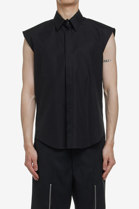 BROADCLOTH SLEEVELESS SHIRT