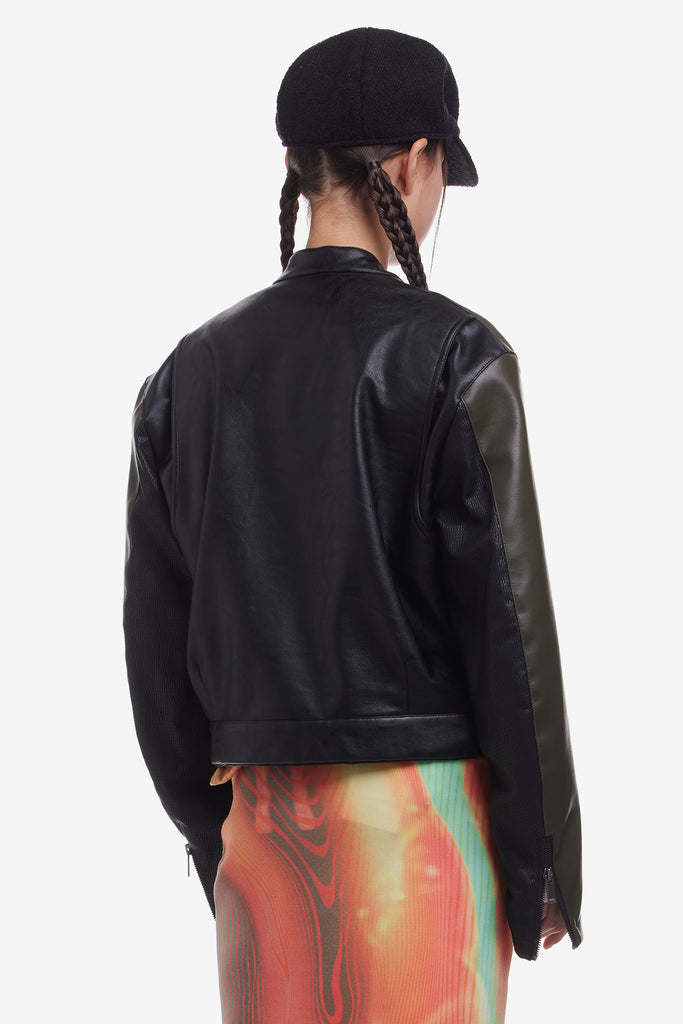 BLOCK BIKER JACKET - WORKSOUT WORLDWIDE