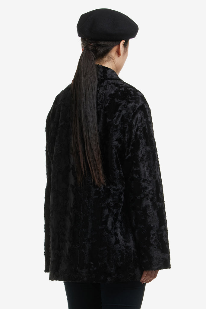 FAUX-FUR HALF COAT - WORKSOUT WORLDWIDE