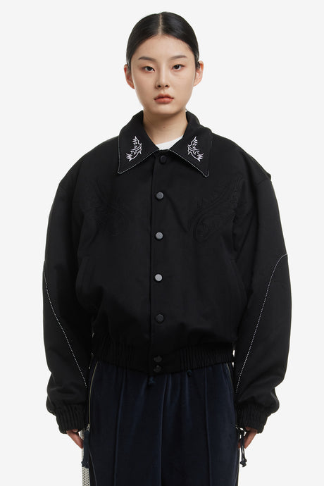 WESTERN EMBROIDERED VARSITY JACKET