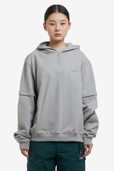 BACK CUT-OUT LAYERED HOODIE