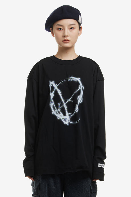 BARBED WIRE PRINTED LOGO T-SHIRT