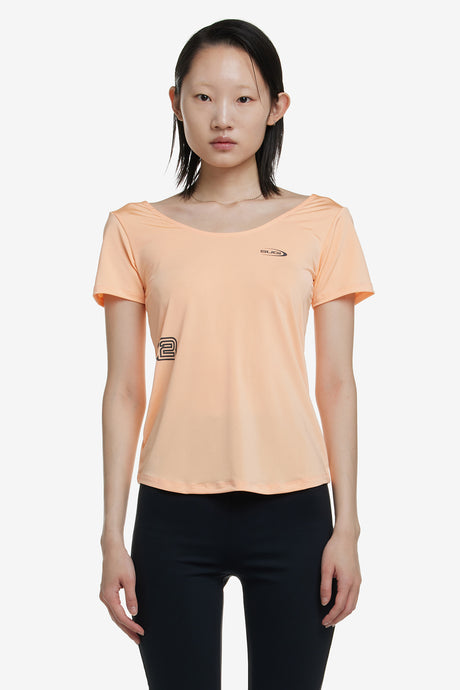SCOOP NECK PRINT TSHIRT