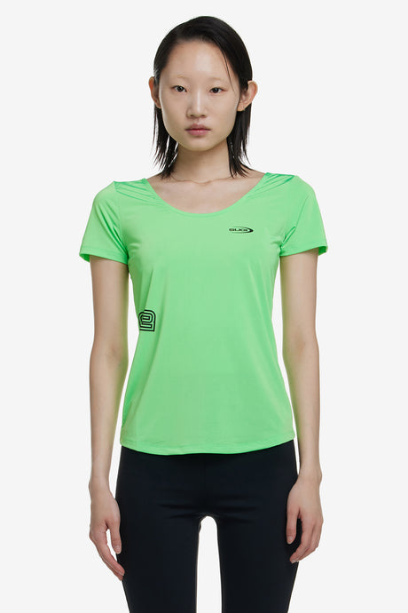 SCOOP NECK PRINT TSHIRT