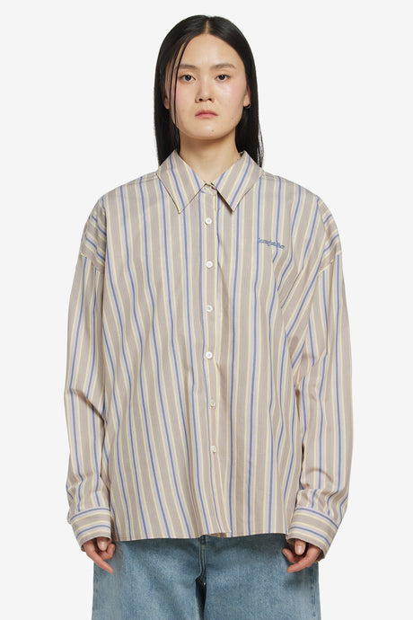 OVERSIZED STRIPE LONG-SLEEVE SHIRT